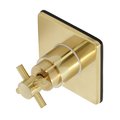 Kingston Brass KS3047DX Single-Handle Three-Way Diverter Valve with Trim Kit, Brushed Brass KS3047DX